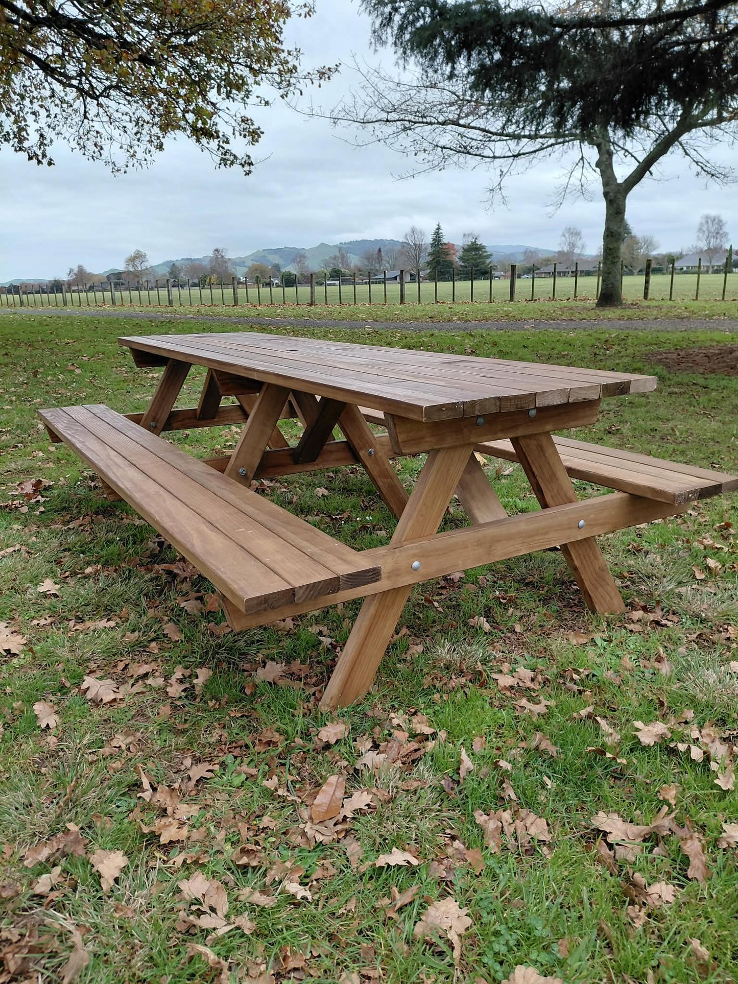 Timber BBQ Picnic Table NZ 2.4m | Handmade Outdoor Furniture