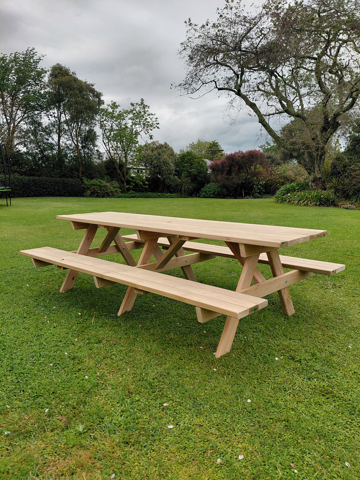 Timber BBQ Picnic Table NZ 2.4m | Handmade Outdoor Furniture - Stronghold Outdoor Furniture & Buildings