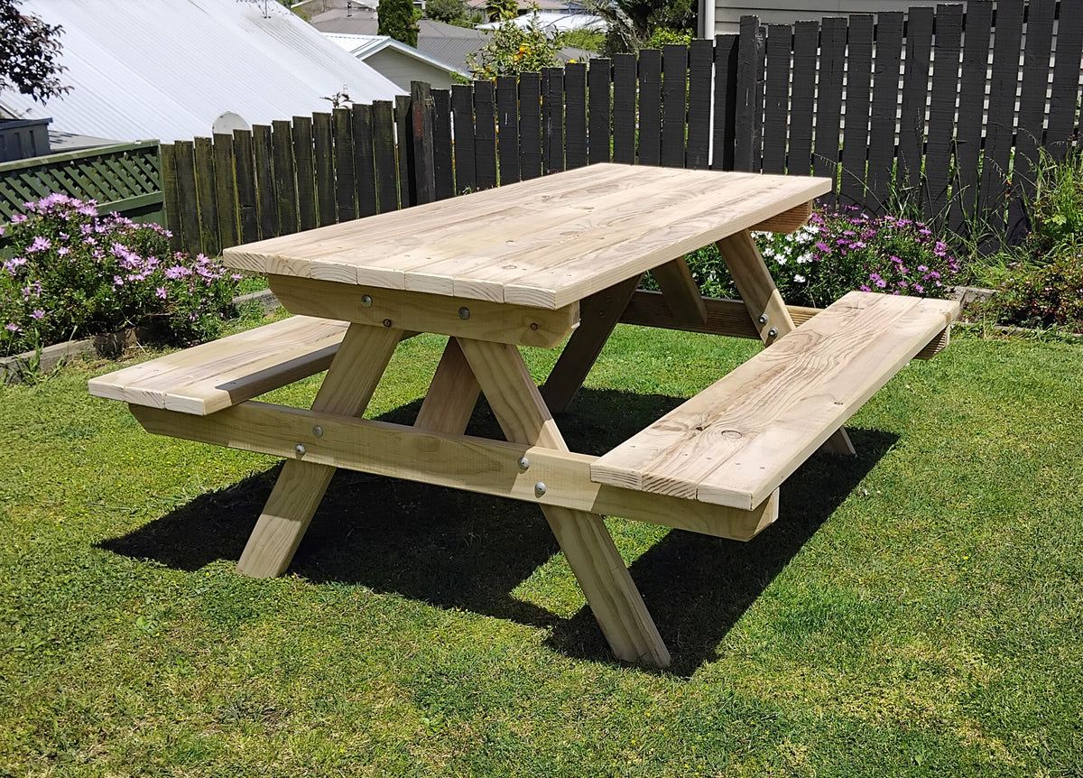 Outdoor Adult BBQ Picnic Table - 2.1m 6/8 Seater - Stronghold Outdoor Furniture & Buildings