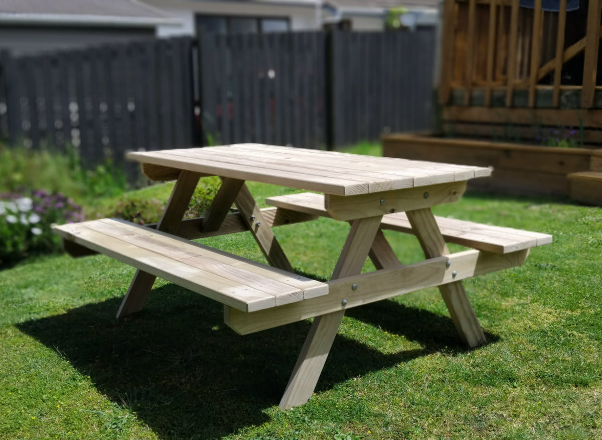 Outdoor Adult BBQ Picnic Table - 2.1m 6/8 Seater - Stronghold Outdoor Furniture & Buildings