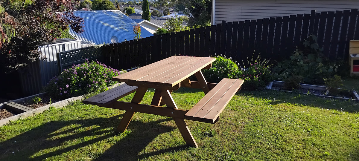 Outdoor Adult BBQ Table - Black Bean - Stronghold Outdoor Furniture & Buildings