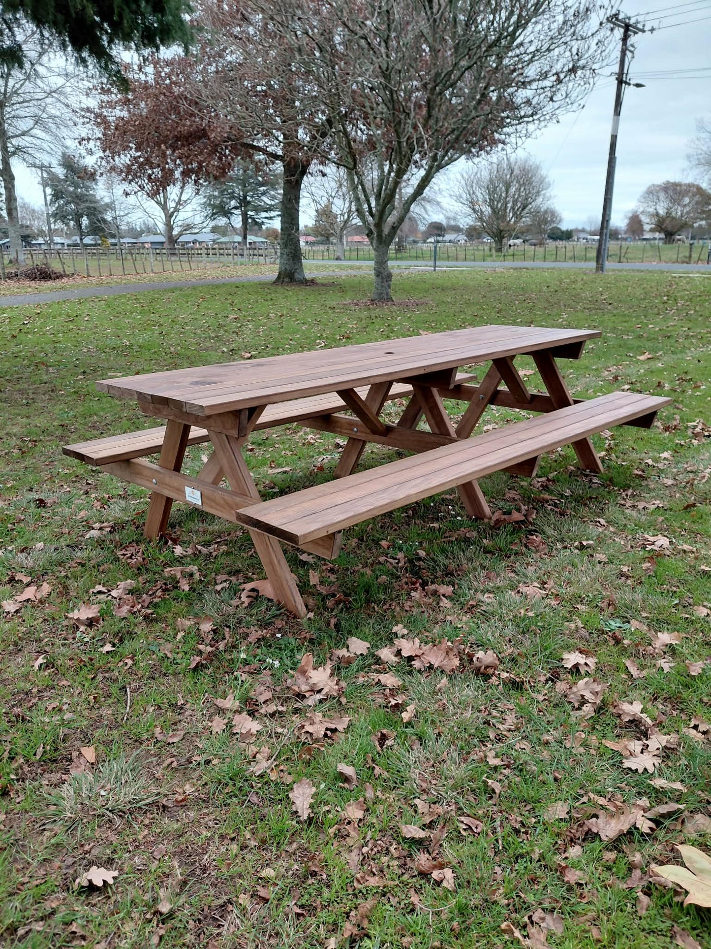 Timber BBQ Picnic Table NZ 2.4m | Handmade Outdoor Furniture